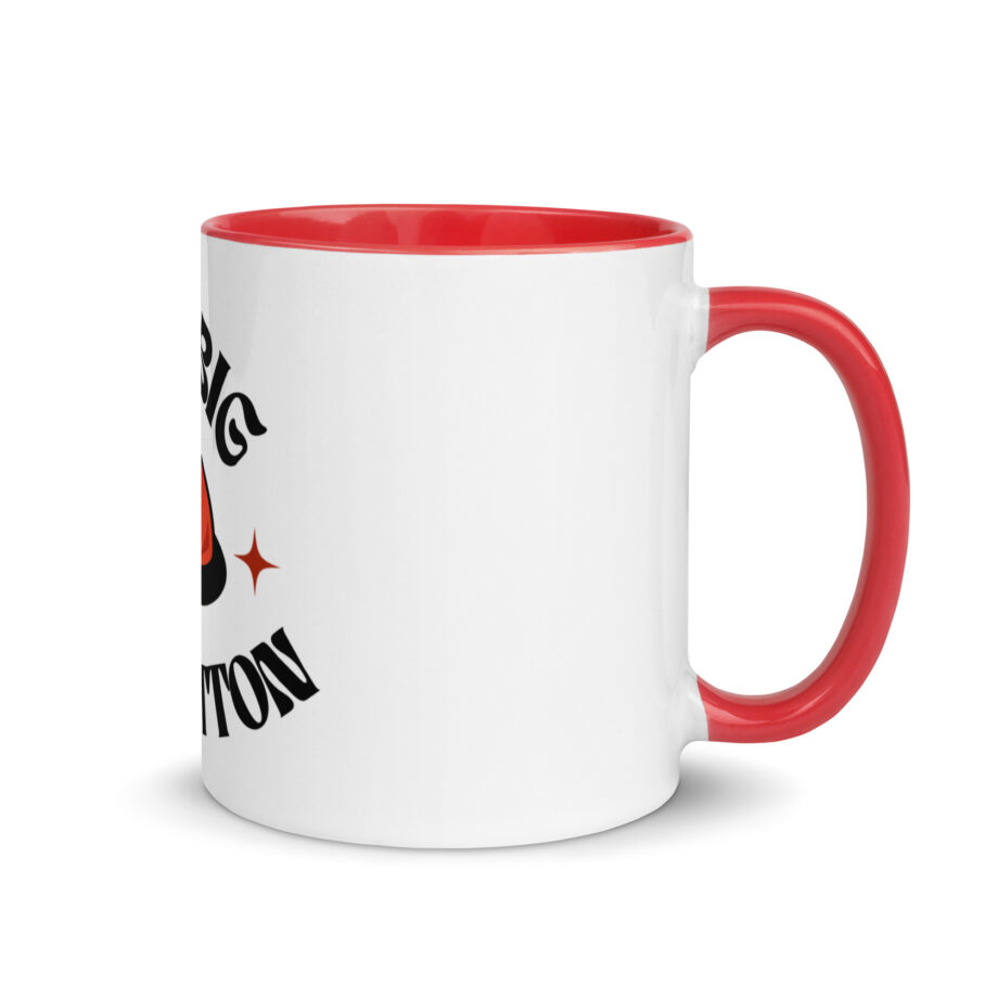 The Big Red Button Mug with Red Inside
