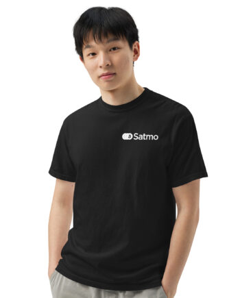 Satmo White - Black Tee